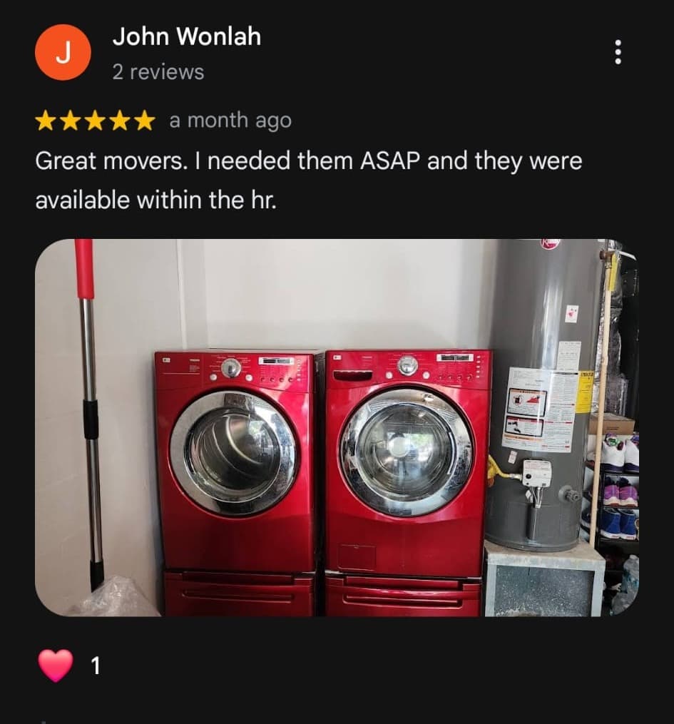 John Wonlah Google review screenshot