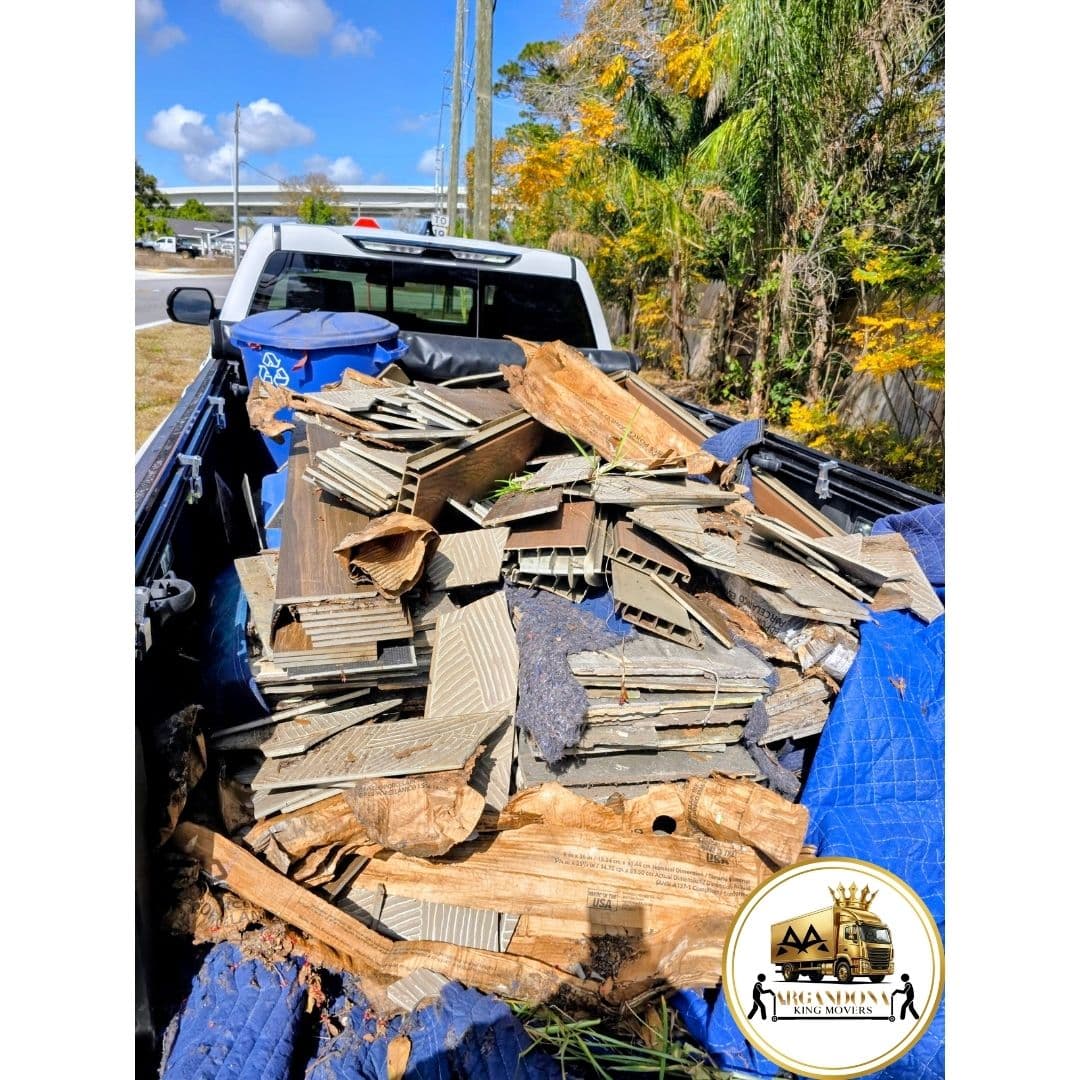 ARGANDONA KING MOVERS trash removal job